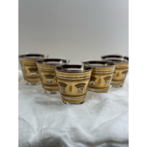 Vintage Culver Festival Black and Gold DOF Glasses 1940s-50s - Picture 1 of 8